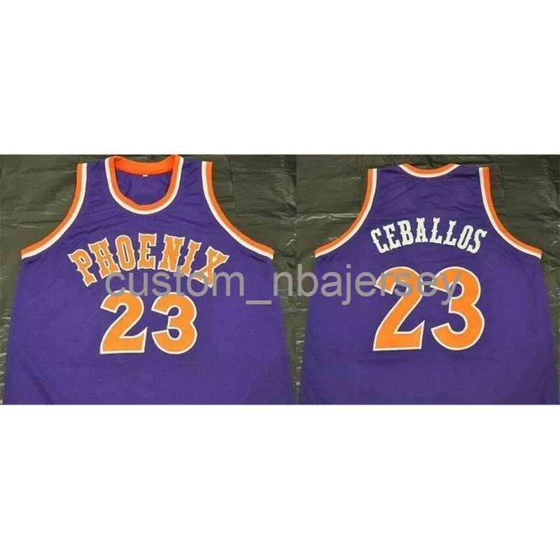 Hommes Femmes Jeunesse CEDRIC CEBALLOS ROAD CLASSICS BASKETBALL JERSEY cousu nom personnalisé n'importe quel nombre