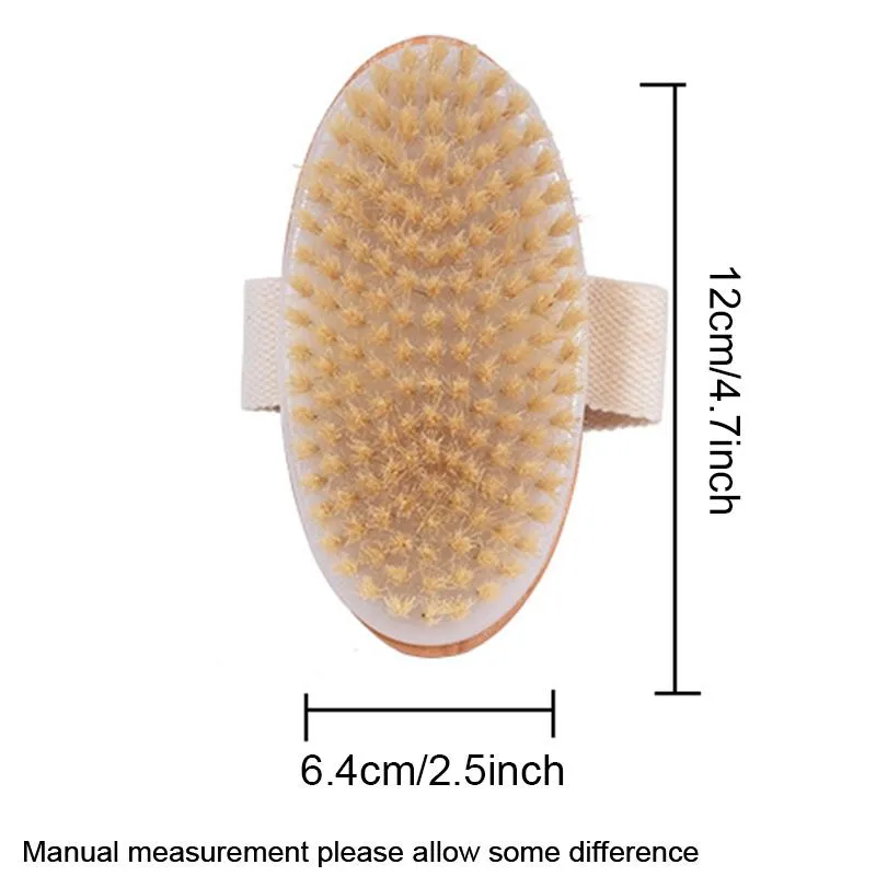 Dry Brushing Body Brush Natural Bristle Soft SPA Brush Bath Massager Home Exfoliating Scrub Massage Shower Brushes HY0358