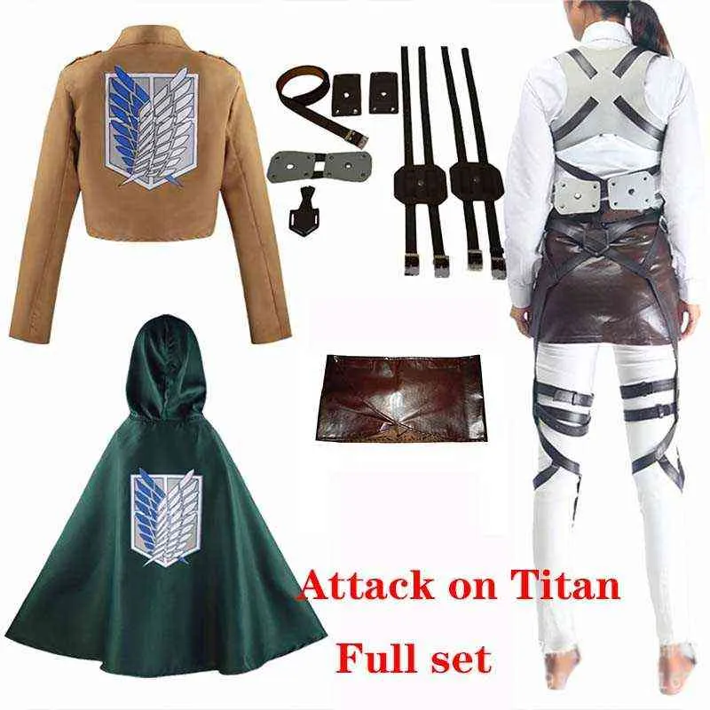 Aot Attack On Titan Shingeki No Kyojin Cosplay Costume Recon Corps Harness Belts Hookshot