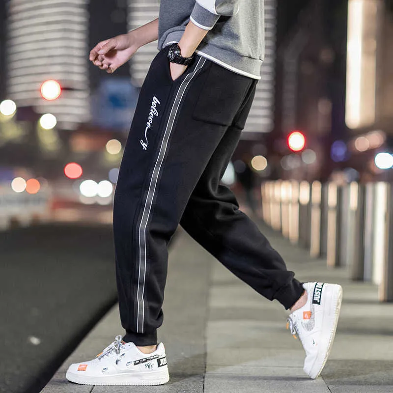 2021 Lente Herfst Zwart GROEN Mannen Broek Mode Joggers Casual Joggingbroek Track Heren Zweet Broek P0811