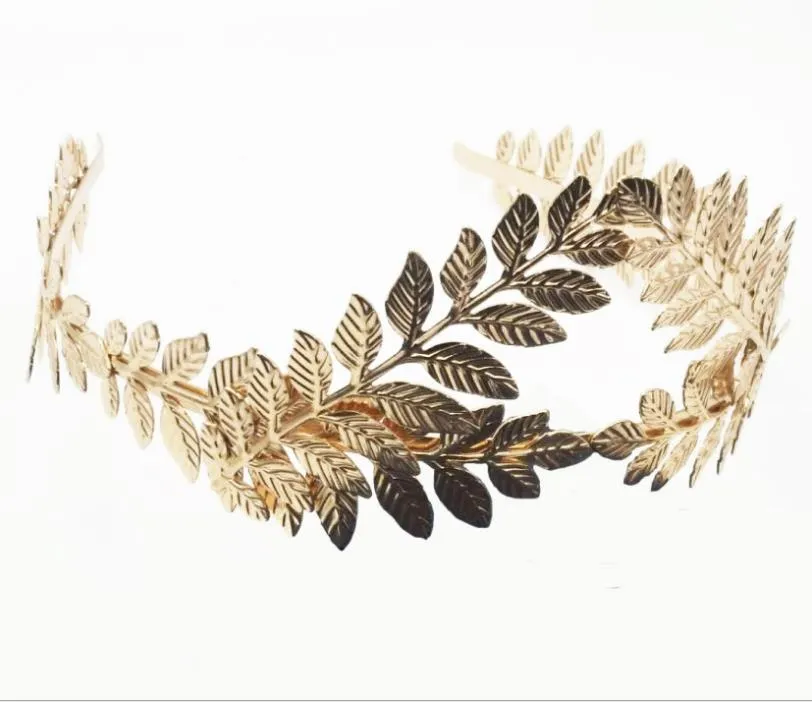 Headbands Jewelry Drop Delivery 2021 Fashion Gold Plated Metal Leaf Headband Vintage Hairband For Women Wedding Elegant Leaves Hair