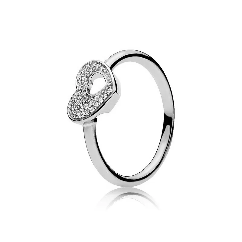 Haute qualité 100% 925 Sterling Silver Fit Pandora Bague Libellule Bague Fleur Quatre Feuilles Brillant Halo Bijoux Amoureux de Fiançailles Fa213e