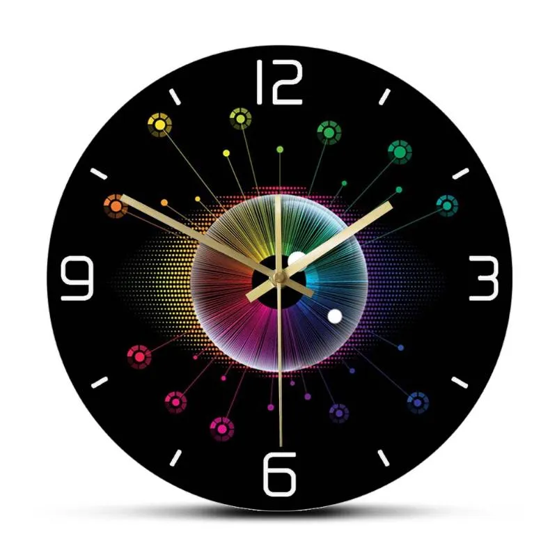 Clinique d'optométrie balayée silencieuse montre murale suspendue spectre oeil opticien Iris horloge murale ophtalmologie décor montres