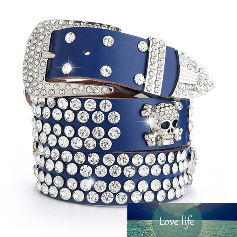 Vintage Rhinestone Skull Belts For Women Wide Buckle... From  display picture 2