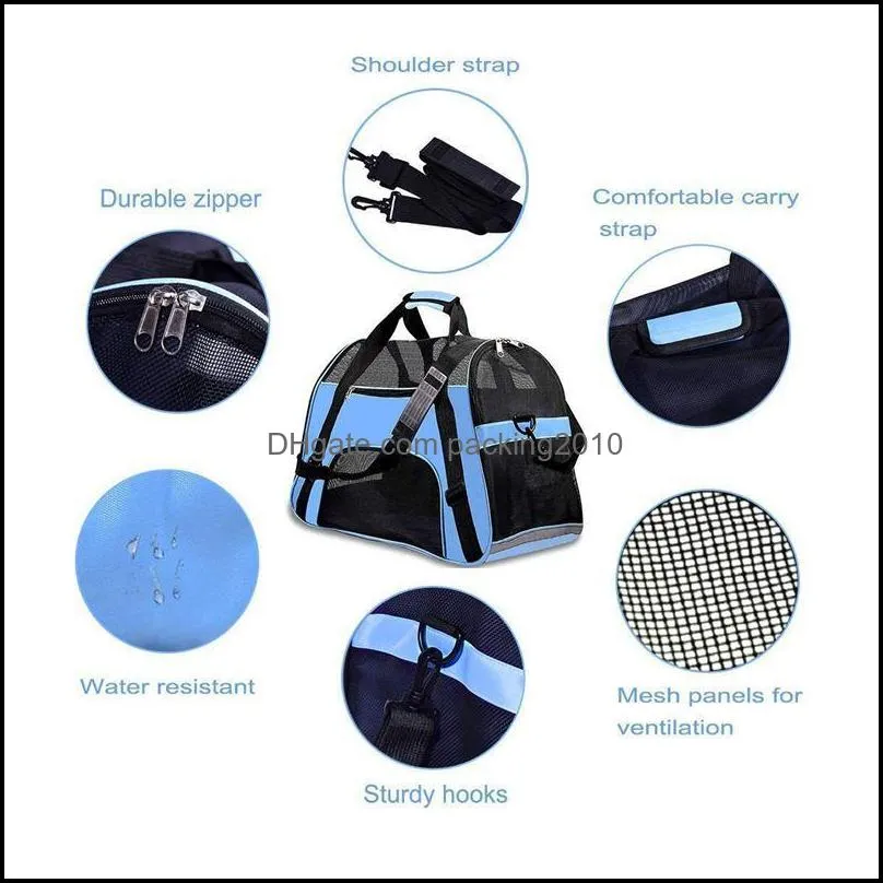 Pet Travel Carriers Soft Sided Portable Bags Dogs Cats Airline Approved Dog Carrier(2021 Upgraded Version)