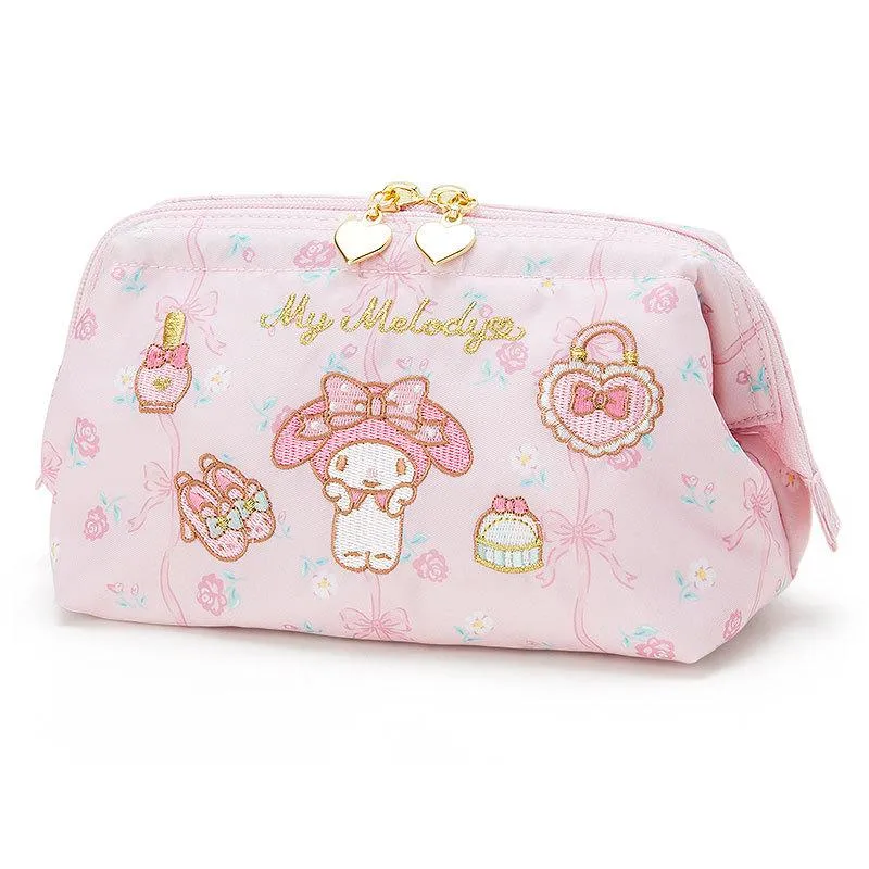 Schöne rosa Make-up-Kosmetiktaschen, Cartoon-My-Melody-Little-Twin-Stars, Nylontasche, Beauty-Case, Kulturbeutel, Aufbewahrungstasche für Mädchen, Geschenk