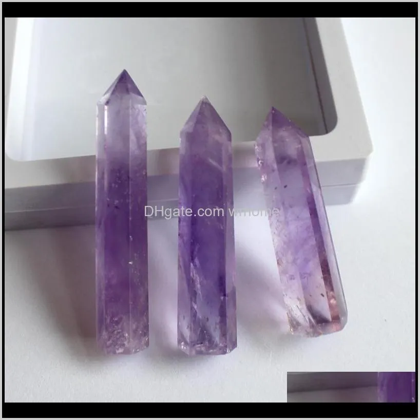 Natural Purple Crystal Quartz Tower Quartz Point Purple Crystal Obelisk Wand Healing Crystal 5cm 6cm 7cm