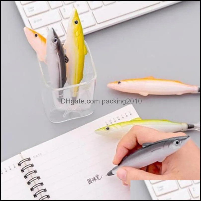 Fish Shape Ballpoint Ink Filled Gel Pen Writing Marker School Office Stationery Non-toxic Smooth Writing Gift Perfect Tool