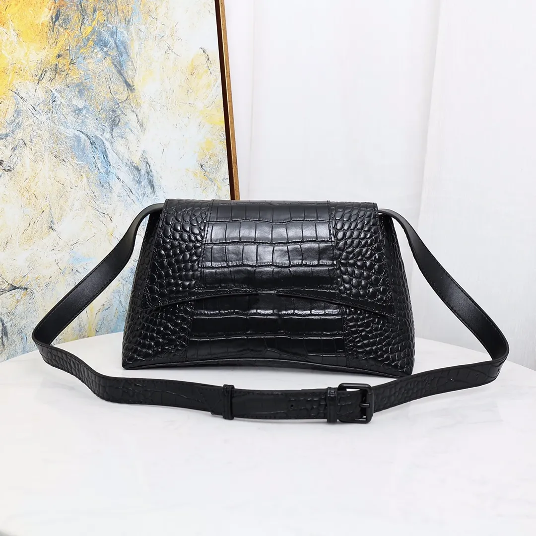 Çanta Moda Omuz Crossbody Çanta Çanta Tote Yarım Ay Hobos Hasp Messenger Çapraz Vücut Düz Timsah Timsah Bir Kolu Debriyaj Çanta Kadın Çanta Çantalar