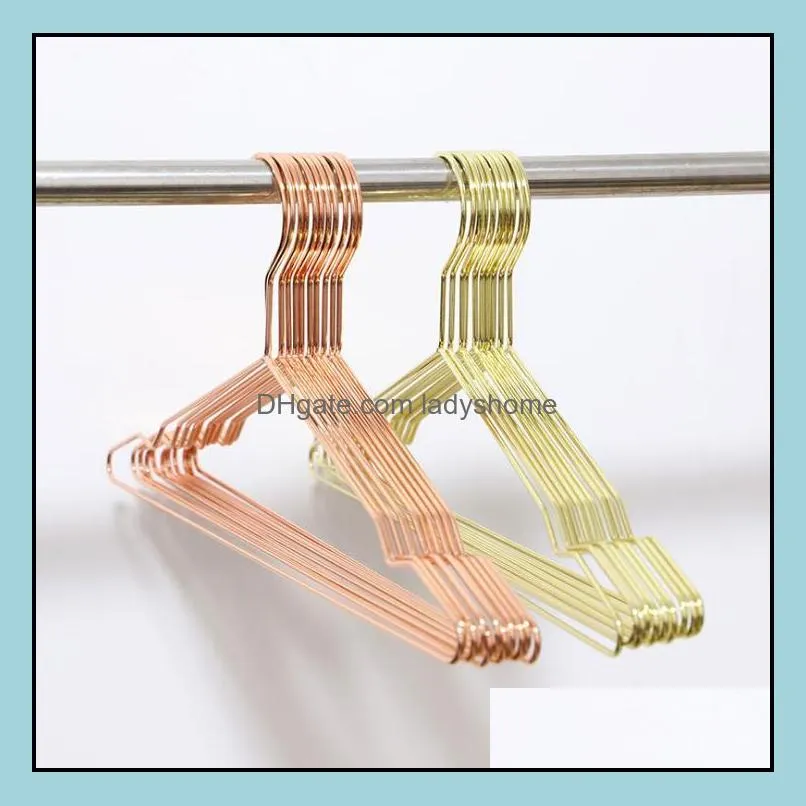 Rose Gold Metal Clothes Shirts Hangers with Groove, Heavy Duty Strong Coats Hanger, Suit Hanger HWD8308