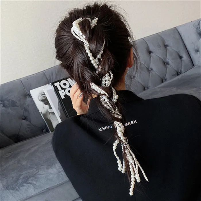 2021ファッションビーズヘアアクセサリーパールビーズヘアピンブレードヘッドバンドスーパーフェアリーガールスーヘアピントレンド