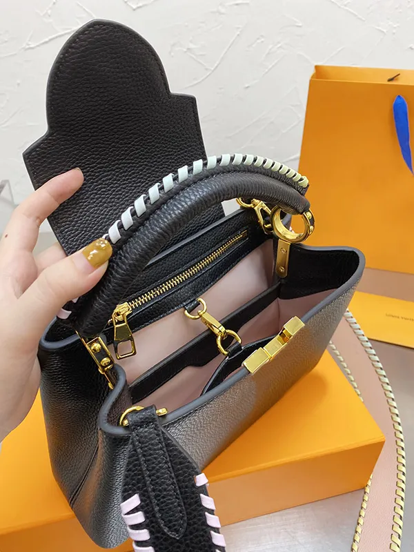 4-color designer white lady shopping bag handbag floral wallet handbags letter leather shoulder bags