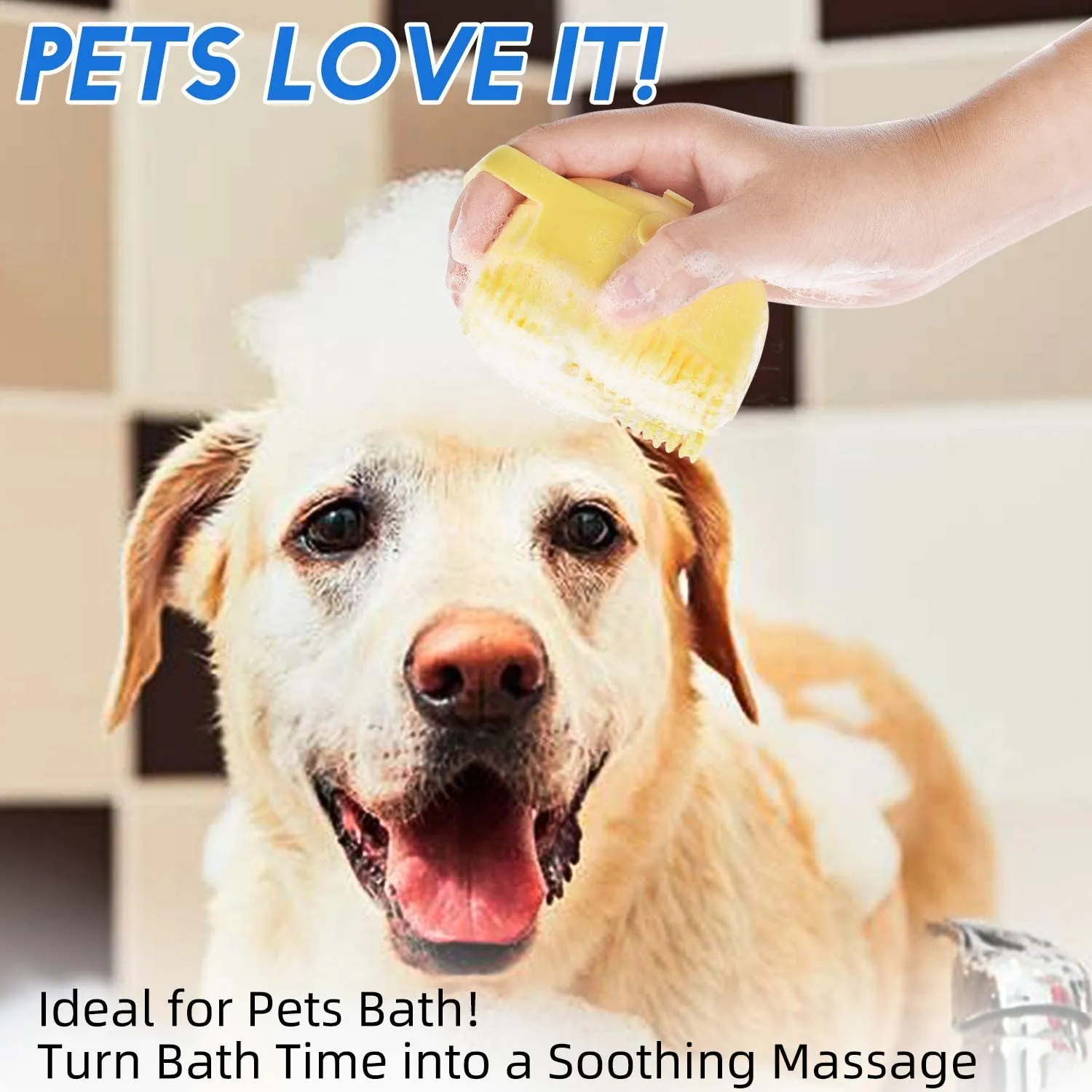 Pet Dog Grooming Shampoo Massager Brush Bathroom Puppy Cat Bath Massage Gloves Soft Safety Silicone Accessories for Dogs Cats Tools Mascotas Products