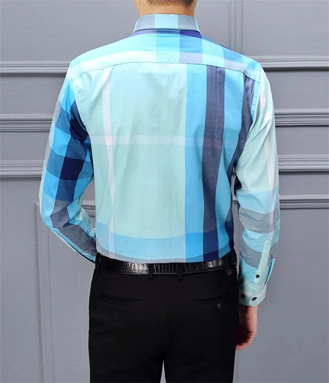 Mens Dress Shirts Designers Menswear Fashion Society Red Check Men 