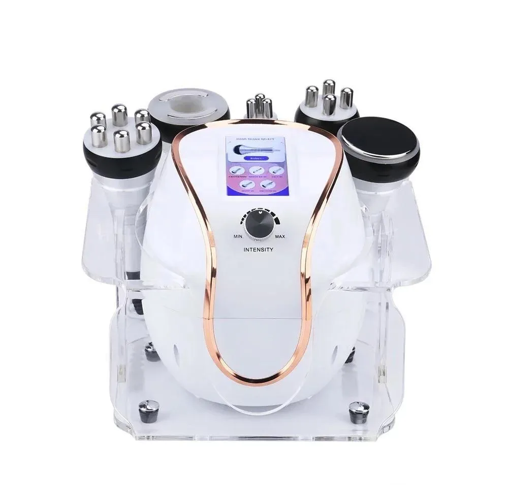 Machine de lifting du visage ultrasonique Portable 5 en 1 RF 40K, appareil amincissant par cavitation par radiofréquence façonnant un dispositif mince