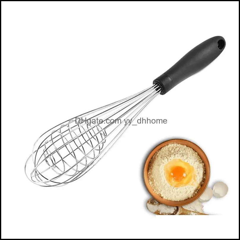 Balloon Egg Beater Manual Stainless Steel Wire Whisk Spring Coil Mixer Cooking Foamer Cook Blender Kitchen Tools JK1911