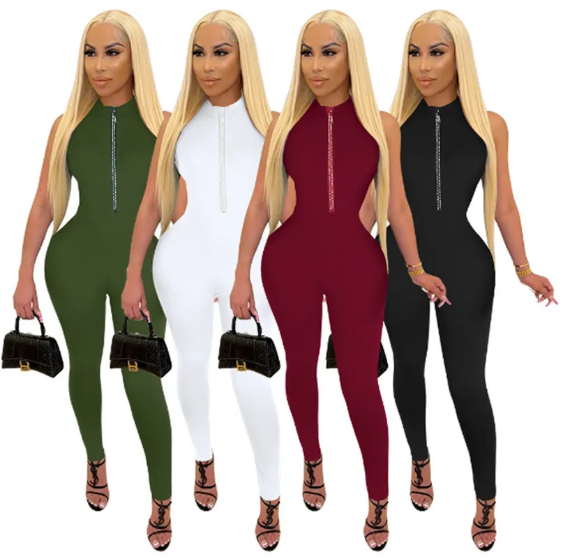 Jumpsuits for Women Sexy Club Outfits Clubwear Fashion Bodycon Sleeveless One Piece Outfits Bulk Items Wholesale Lots K8694