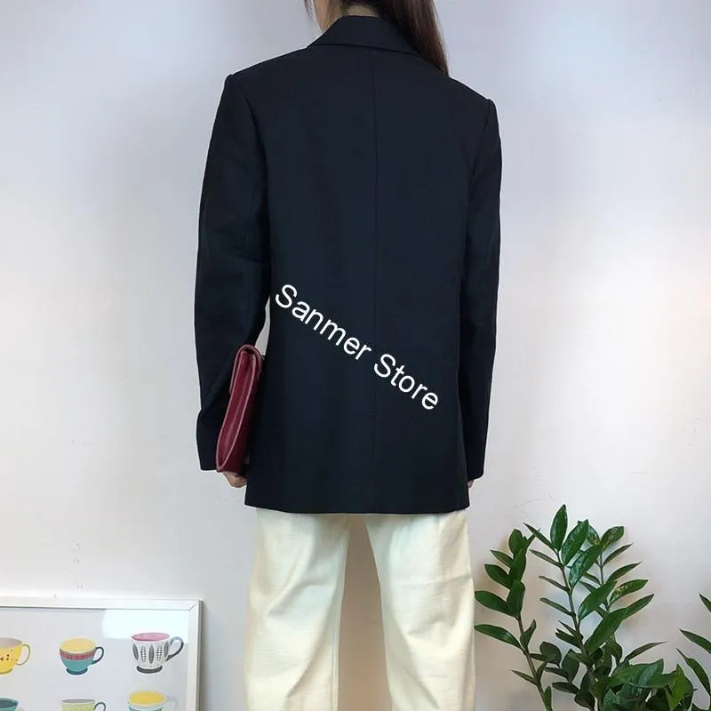 国内発送 女性のスーツのブレザーソリッドカラー女性2つのボタンスーツ長袖ルースオフセラチスブレザーポケット付き 公式日本通販 Axelsonsspa Se