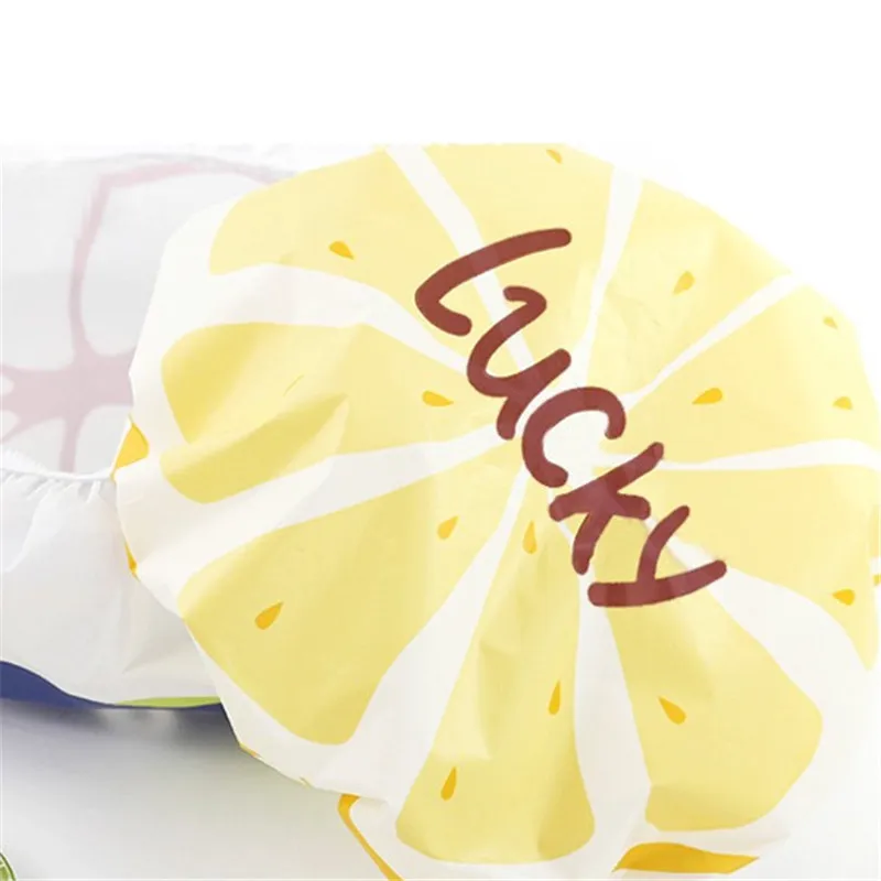NEWCute Cartoon Fruit Pattern Waterproof Kitsch Elevated Shower Cap