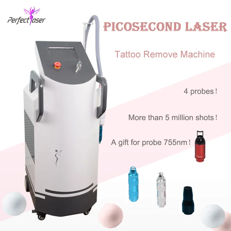 FDA Apperoved Professionele Draagbare Picosecond Laser Handvat Machine Pico Tattoo Removal Machines Pigment Removal 755nm Therapie Apparatuur