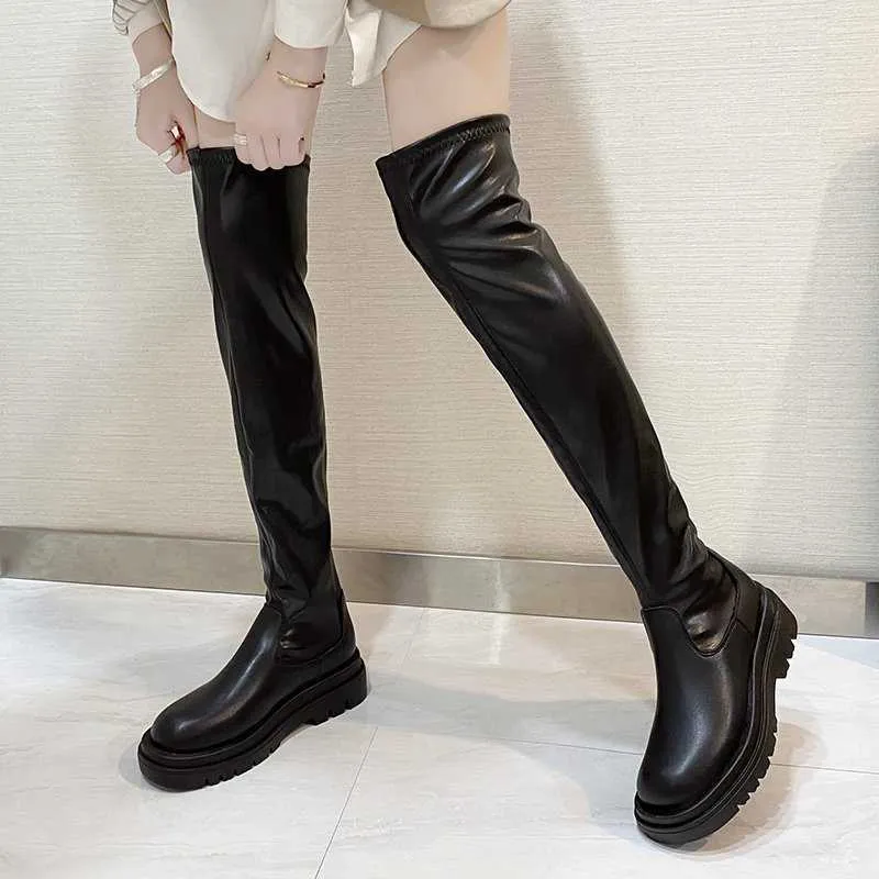 Botas altas clearance negras mujer plataforma
