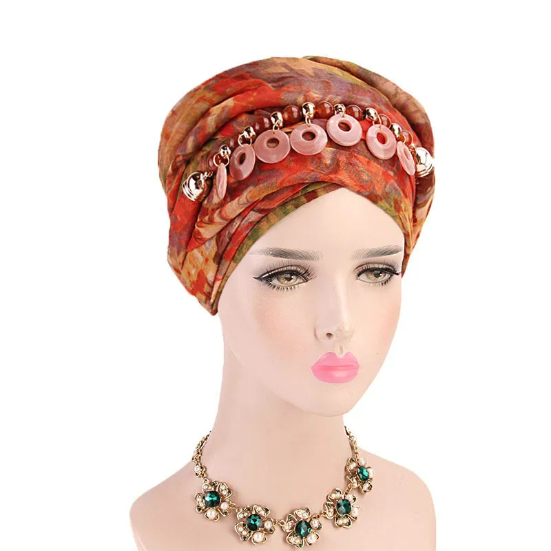 Mujeres Moda Bufanda Hijab Sombrero Multi-Estilo Decorativo Joyería Collar Colgante Colgante Pantalón Turbante Accesorios para el cabello al por mayor