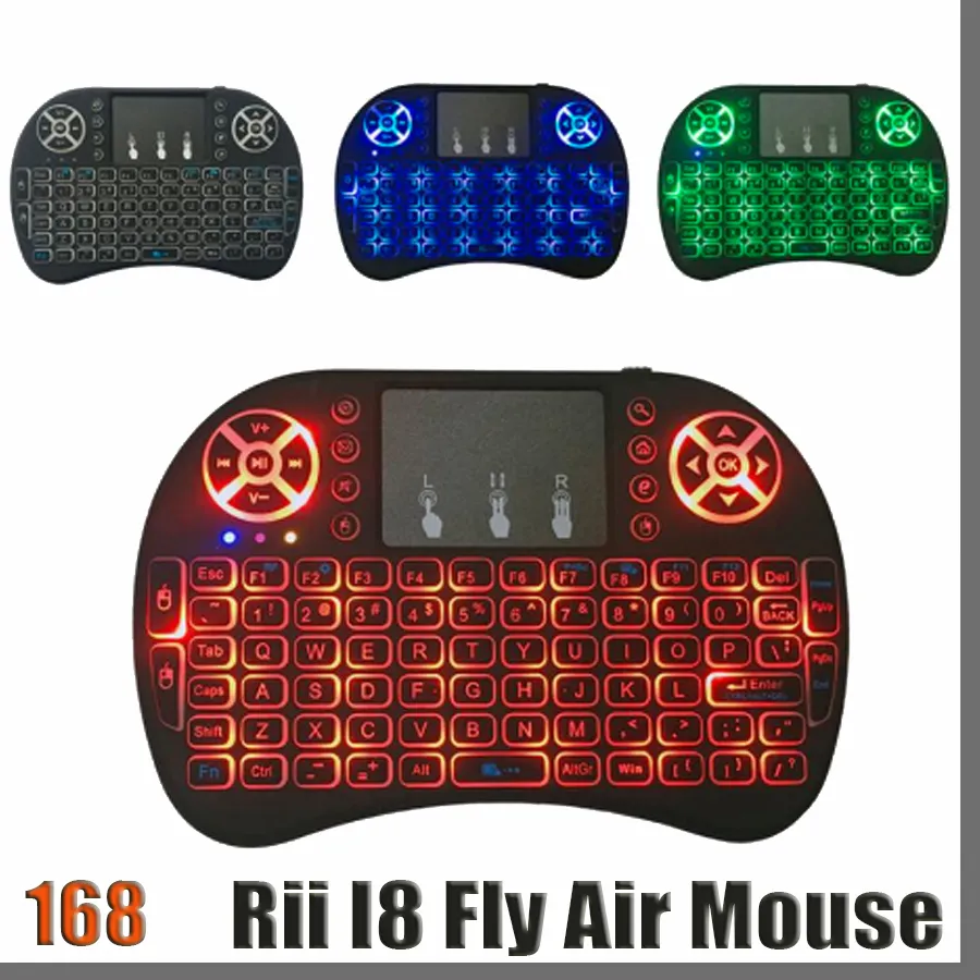 RII Mini i8 Teclado Backlight para Android TV Box Control Remote Control 2.4g Teclado sem fio com Touch Pad para Smart TV PC