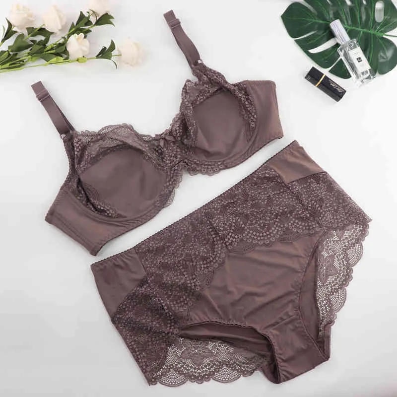 Parifairy Floral Lace Ultra Thin Bra And Panties Set In Large Size Underwear  For Women, Brassieres D Cup, Sizes 38 48 XL 6XL X0526 From Musuo03, $13.44