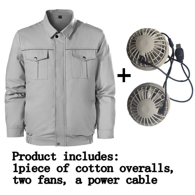 Fashion Air Conditioning Jackets USB Charging Work Clothes For Men