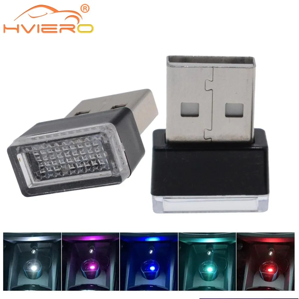 سيارة USB LED LED أضواء الديكور مصباح الإضاءة الطوارئ الإضاءة الشاملة للكمبيوتر المحمول وقم بتشغيل أحمر/أزرق/أبيض