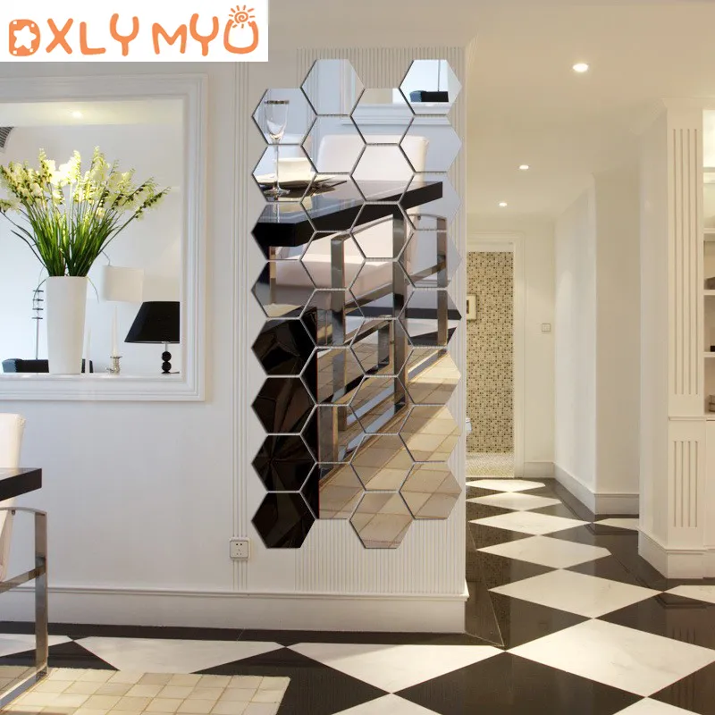 Sticker Mirror Texture Acrylic Mirror Sticker Wall Decor 3d Wall Stickers... From Cong09, $21. ...