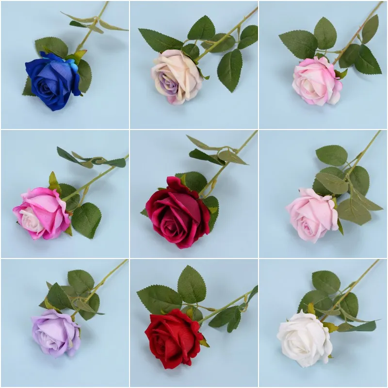 Искусственная роза цветок красных розовых шелковых роз с стебельми цветы Валентина день свадьба годовщина вечеринка