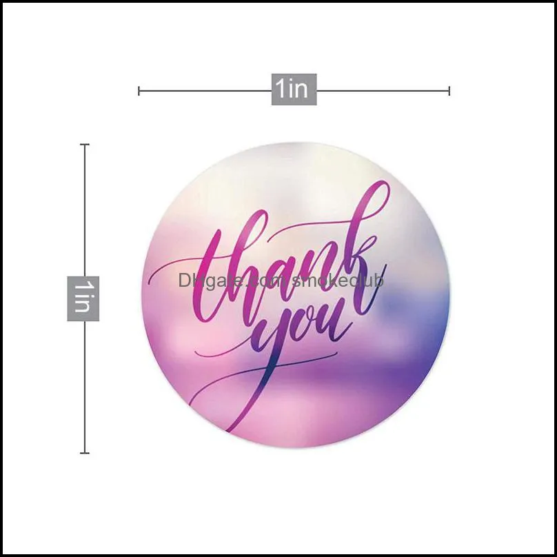 1inch 1.5inch 500pcs Thank You Adhesive Stickers Wedding Business Bag Envelope Stationery Party Decor Label