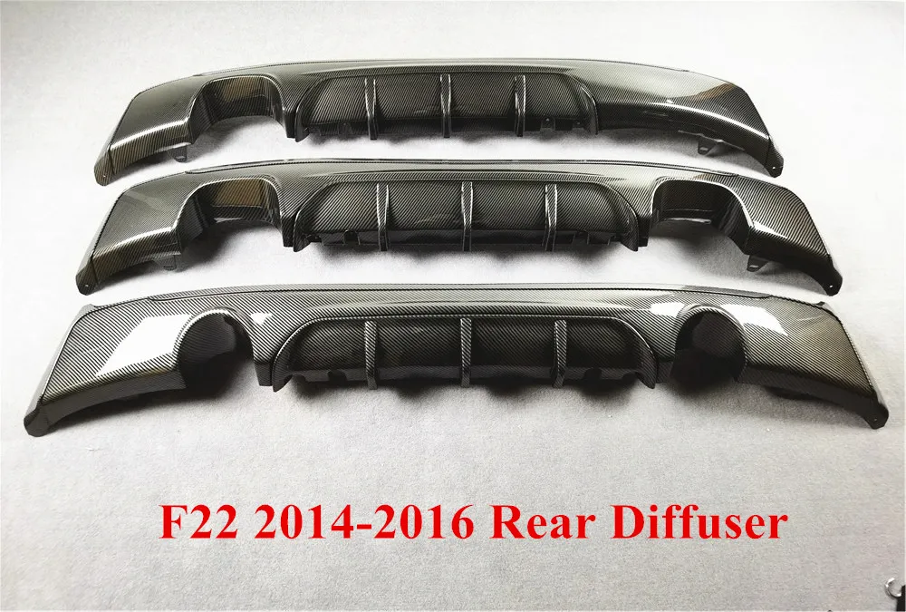 3 Stile MP Style Carbon Pattern Heckstoßstangen-Lippenspoiler für BMW 2er F22 2014–2016 Autozubehör