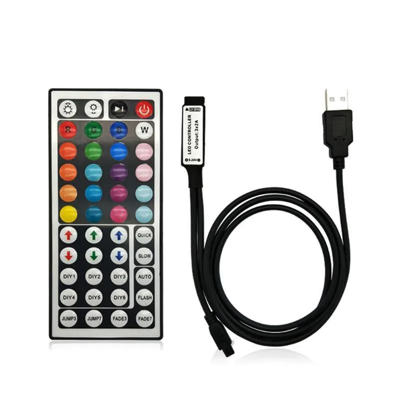 2021 USB RGB LED -Controller HF Wireless Mini Fernbedienung DC5V 12A für 3528 5050 SMD RGB LED -Leuchtstreifen, TV -Hintergrundleuchte -Controller