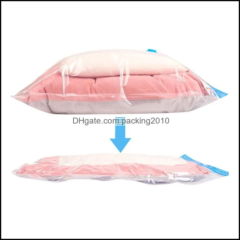 Storage Bags Vacuum For Clothes Quilt Down Jacket Travel Home Organizer Saving Closet Space Seal Compression Bag