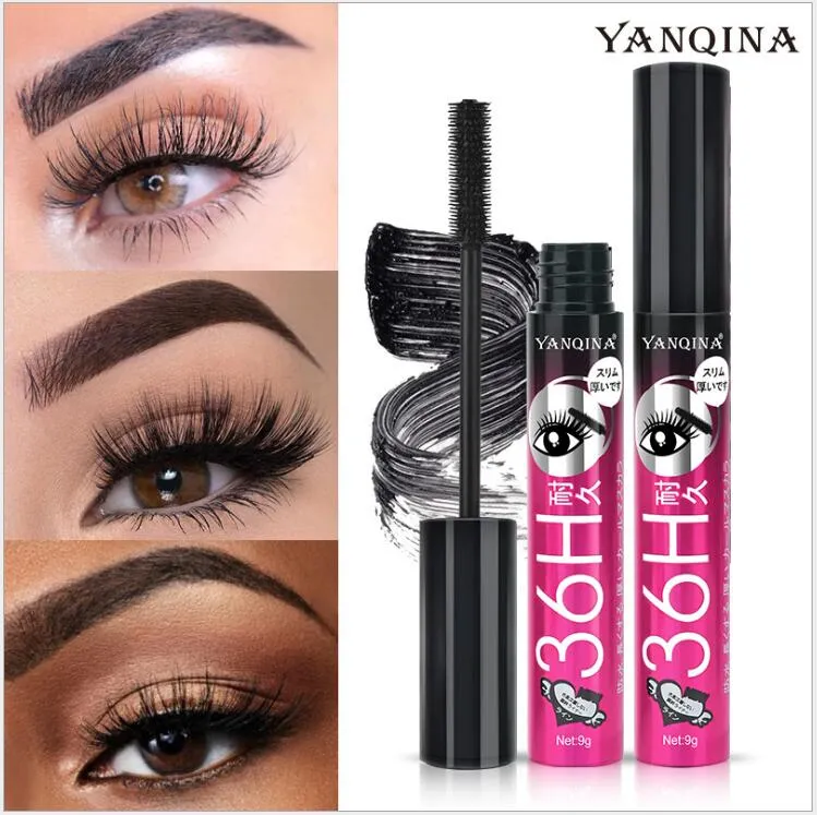 12pcs yanqina 36h vattentät curl mascara förlängning tjockt bättre än kärlek