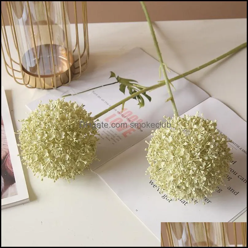 Decorative Flowers & Wreaths 75cm 11 Color Big Head Spring Onion Ball Spot Supply Wedding Simulation Flower Plastic Home Romantic