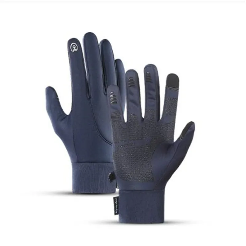 Gants de sport d'hiver unisexes en polaire pour écran tactile, coupe-vent, antiadhésifs, pour cyclisme, vélo, ski, camping en plein air, randonnée, moto, gants de sport, doigt complet