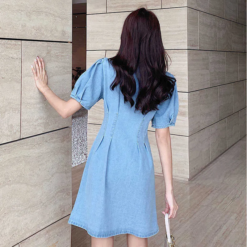 empire waist dress short Blue Floral A-Line Dress - Empire Waist Dress - Floral Mini Dress