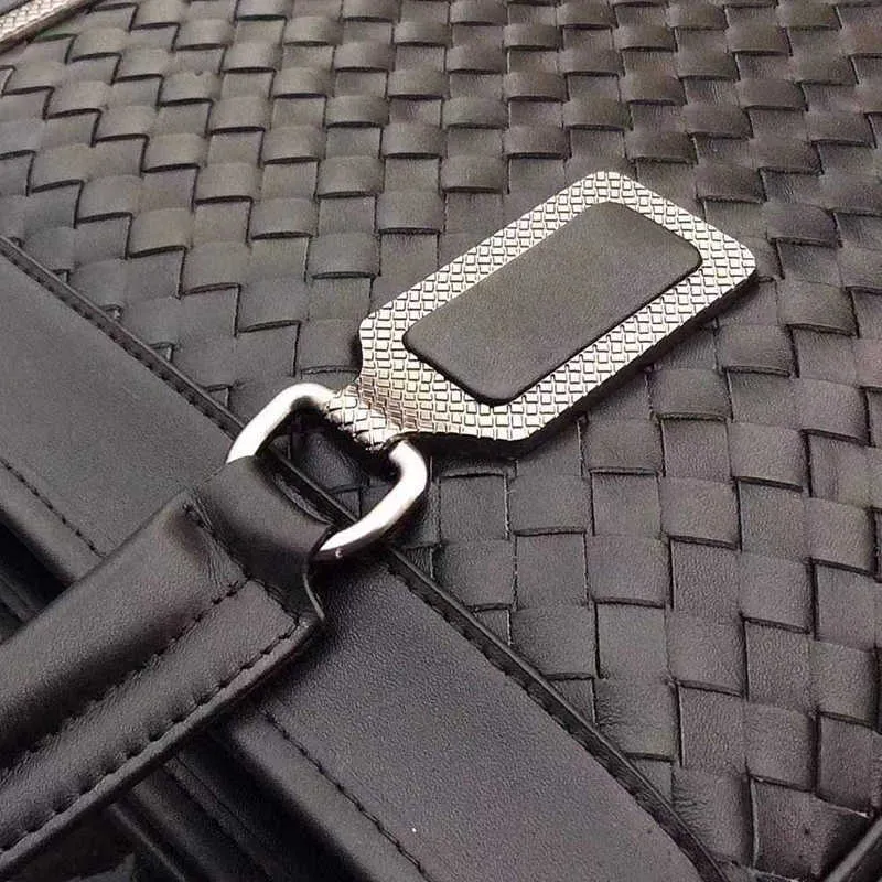 限定品 新しい男性牛革純正レザー編まれたショルダーバッグファッションビジネス大容量高品質高品質高級カウススキンデザイナーハンドバッグ オンラインストア直送 Www Care7 Org