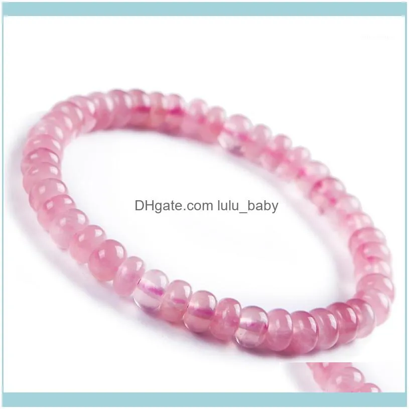Beaded Jewelryheaded Strands äkta naturliga rosrosa kvartsbilar Crystal Marquise pärla stretch mode armband för kvinnor 7mm 8mm 9mm 10mm1