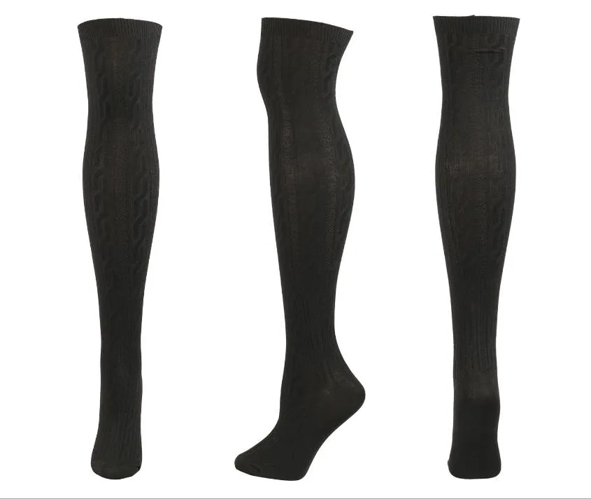 NOQ Hanka Kniekousen voor dames, lange warme sokken voor meisjes, cosplay, geribbelde structuur, roze (pearl), One size