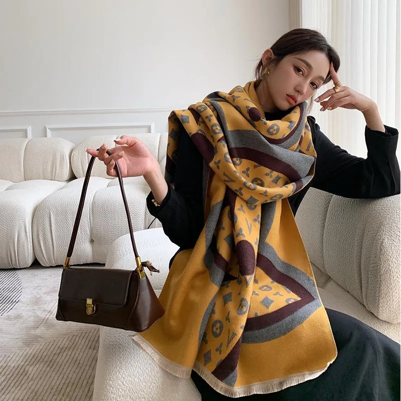 Luxury Cashmere Blend Scarf - Winter Wool Pashmina Shawl Wrap, Thick ...