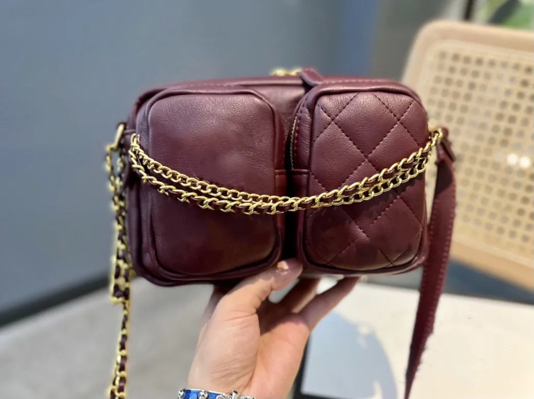 Women High-end designers retro letters camera bag fashion chain shoulder strap bag original high quality wholesale Luxury goods handbags