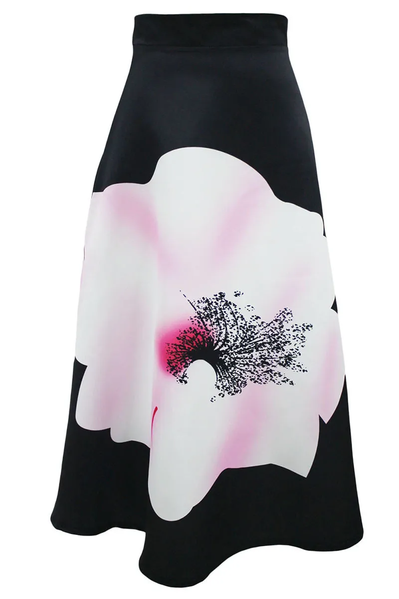 Big-Flower-Print-Black-High-Waist-Maxi-Skirt-LC65017-2-3