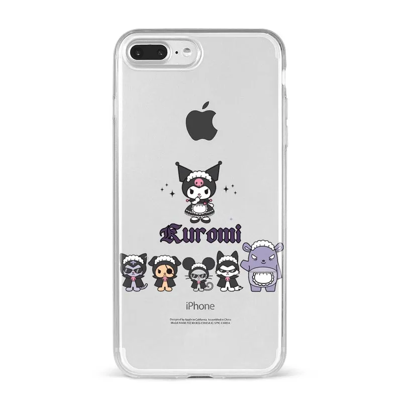 Мелодия KUROMI Cute Baku Soft Silicone TPU Cover Cover Для IPhone.