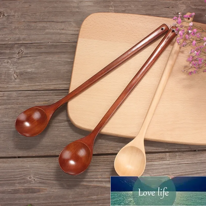 Coffee Tea Stirring Spoons Dessert Honey Soup Wooden Long Handle Spoon Cutlery Kitchen Tools Tableware Dinnerware Factory price expert design Quality Latest Style