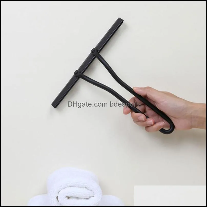 Bath Accessory Set 1PC Long Handle Glass Wiper Household Window Squeegee Windscreen Cleaning Tool Aluminum Scraper Without Hook