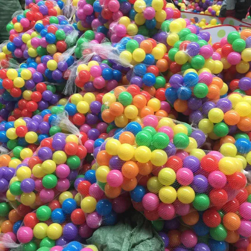 Bola de juguete marina de 5,5 CM/7CM/8CM, bolas de océano multicolores, bañera, juguetes de baño para bebés, pozos de bolas, suministros para parques de atracciones, centros comerciales, accesorios decorativos